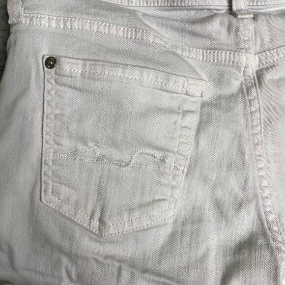7 for all mankind womens white denim shorts stretch summer casual 26 - Picture 5 of 10